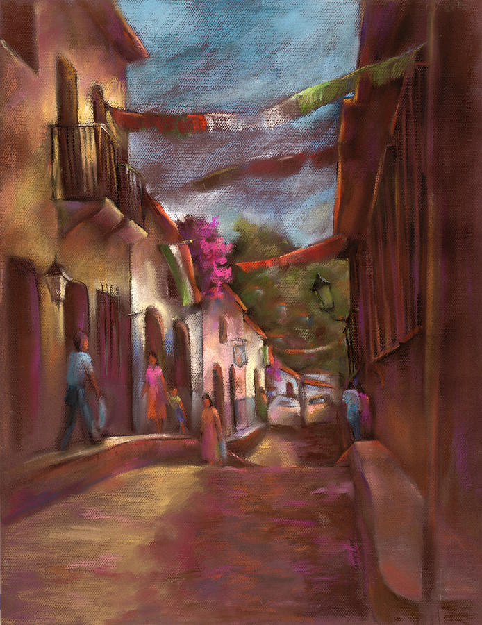 Quiet Street Pastel by Joan Jones
