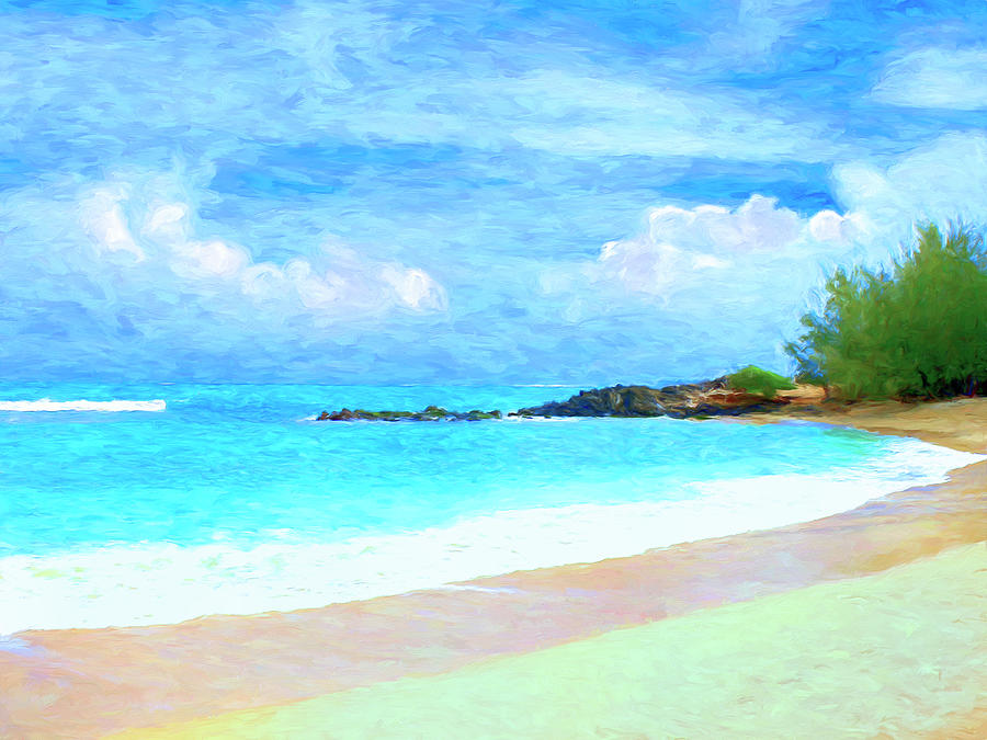 Quiet Time at Baldwin Beach Painting by Dominic Piperata