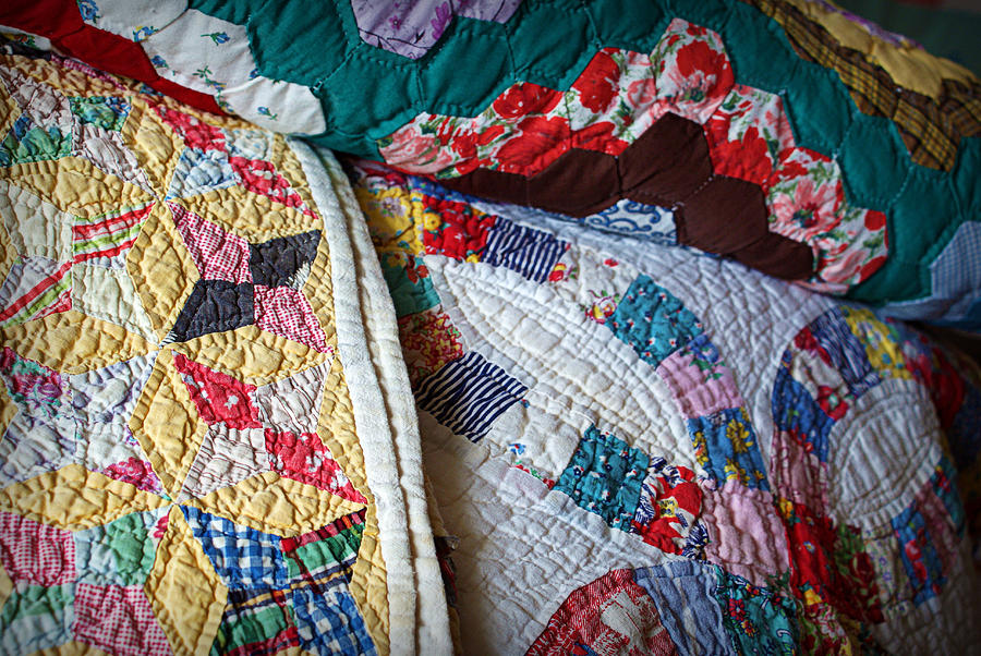 Vintage Photograph - Quilted Comfort by Cricket Hackmann