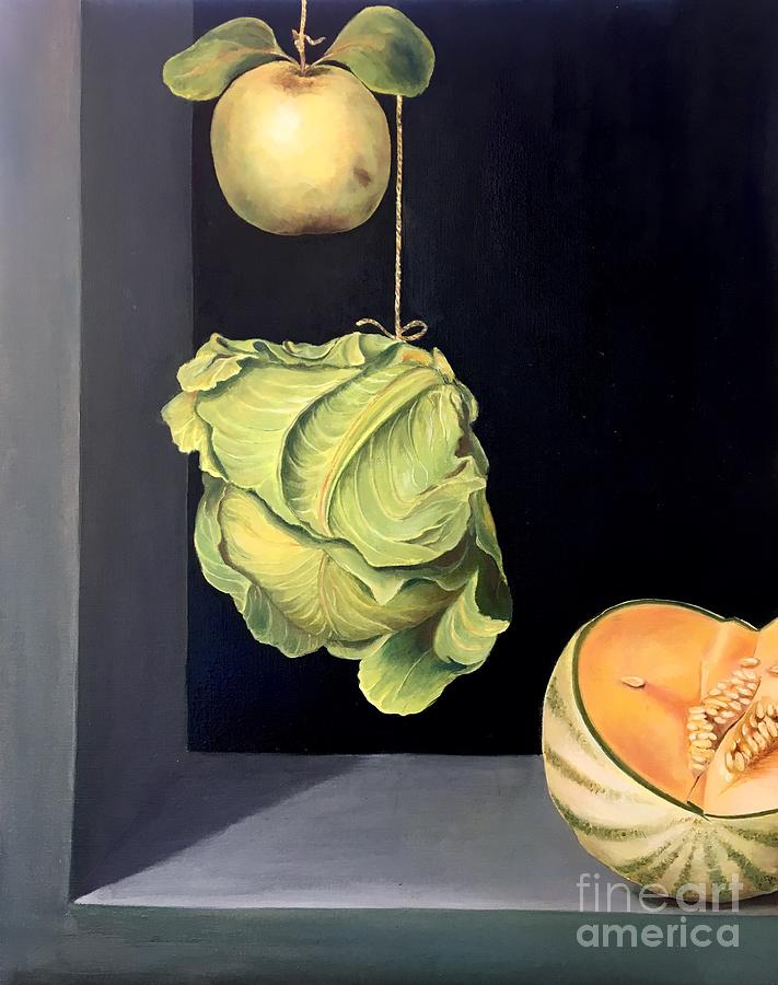 Quince Cabbage Melon Painting by Ella Boughton
