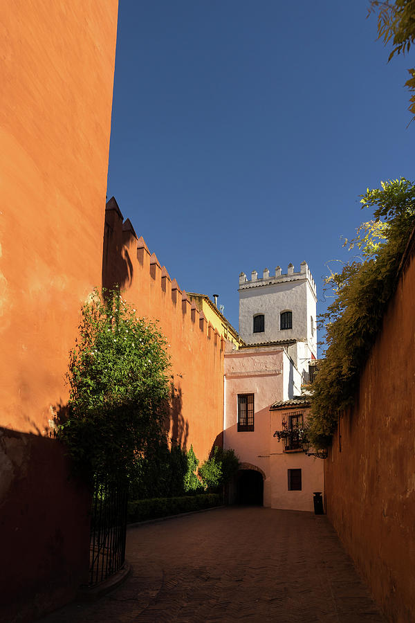 Quintessential Spain - Imposing Walls and Crenelated Towers in Barrio Santa Cruz Seville Photograph by Georgia Mizuleva