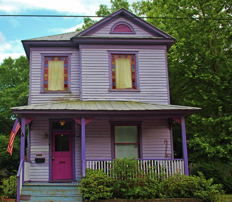 Quirky Purple House Photograph by Cynthia Guinn