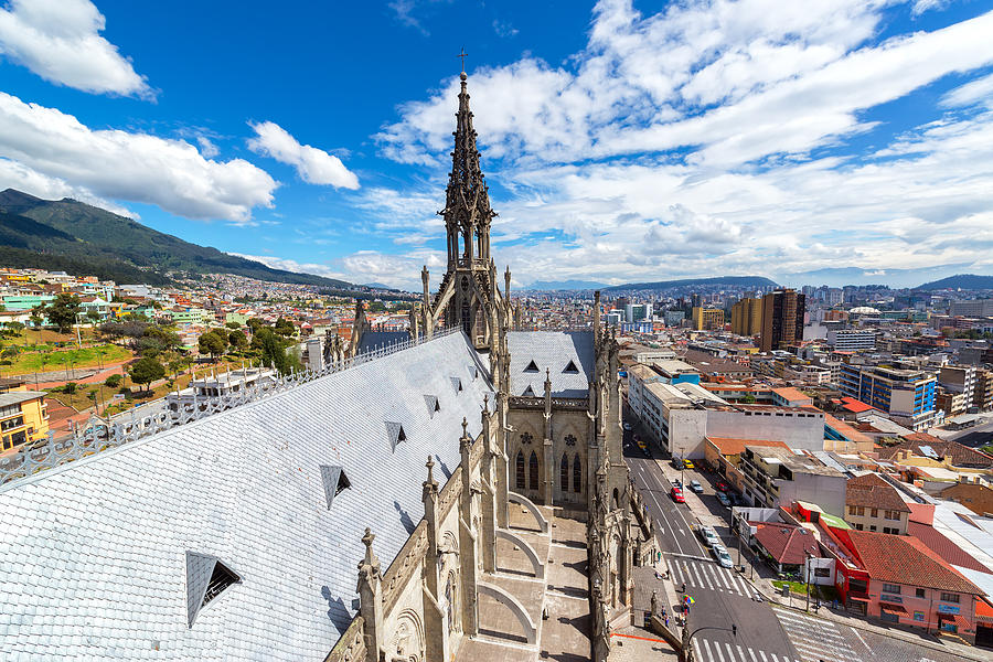 Quito Basilica and Cityscape Photograph by Jess Kraft - Fine Art America