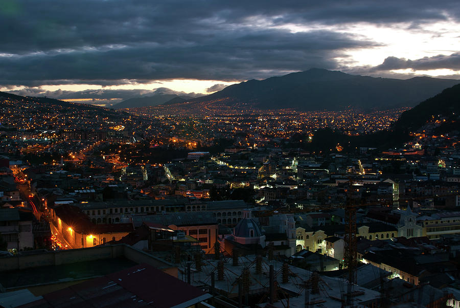 Quito Twilight Photograph by Cascade Colors