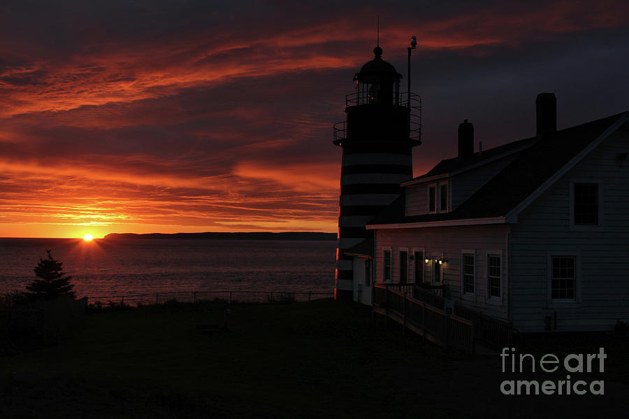 Quoddy Lighthouse Sunrise 3738 Photograph by Jack Schultz