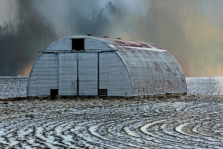 Landscape Photograph - Quonset Hut by Theresa Campbell