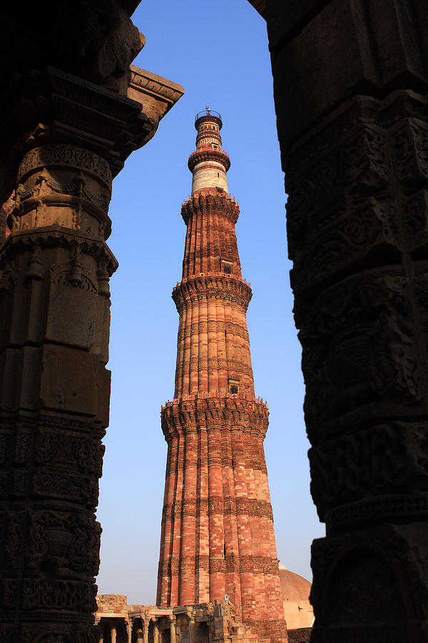 Qutab Minar Through The Arch Photograph by Aidan Moran
