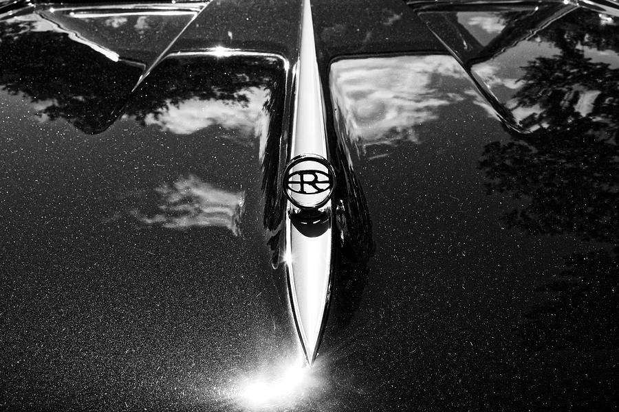 R -- 1965 Buick Riviera Hood Ornament at the Golden State Classic Car Show, Paso Robles CA Photograph by Darin Volpe