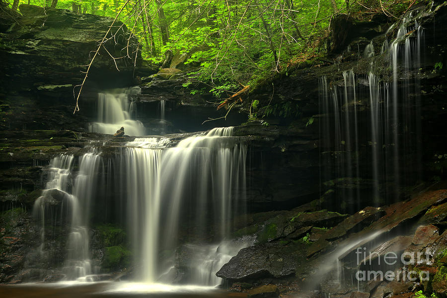 Waterfall Photograph - R B Ricketts Pennsylvania Falls by Adam Jewell