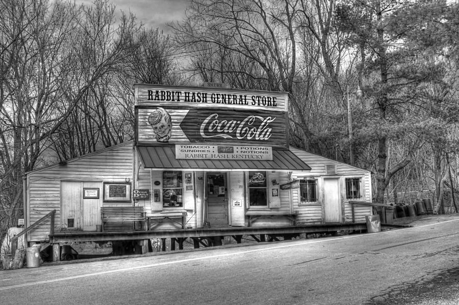 Black And White Photograph - Rabbit Hash general store by Tammy Sullivan