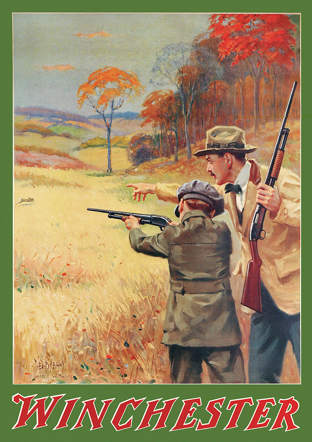 Rabbit Hunting Painting by George Brehm