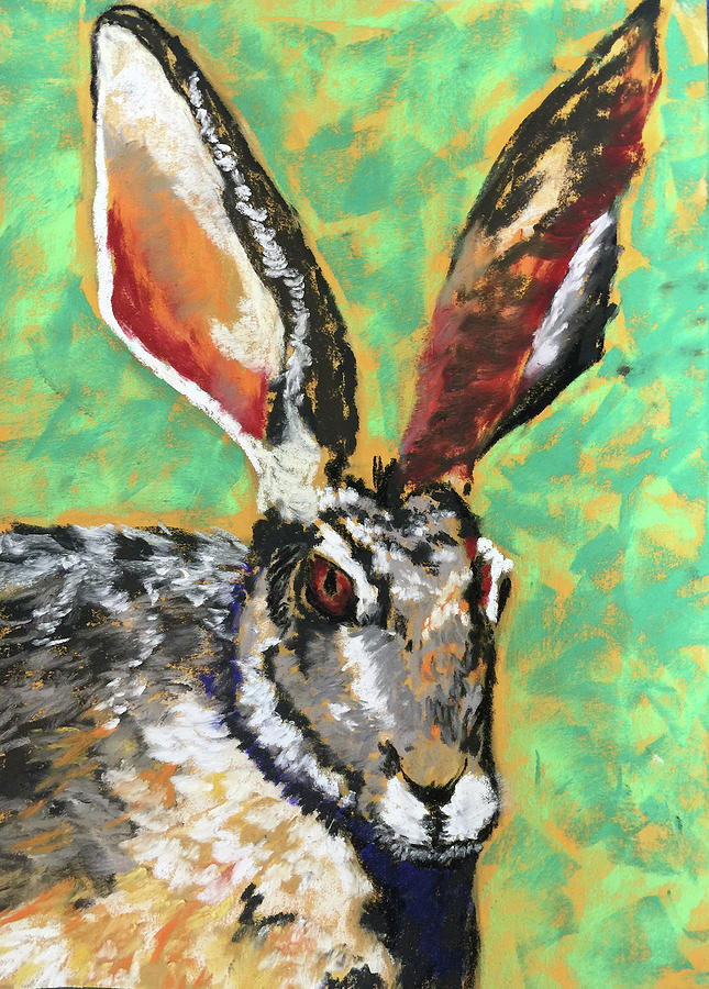 Rabbit in Pastel Pastel by Gerry Delongchamp