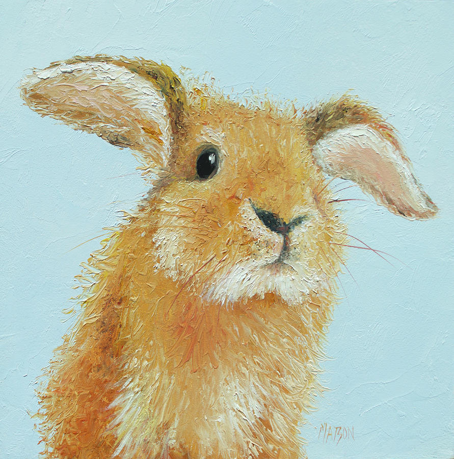 Rabbit painting - Thomas Painting by Jan Matson
