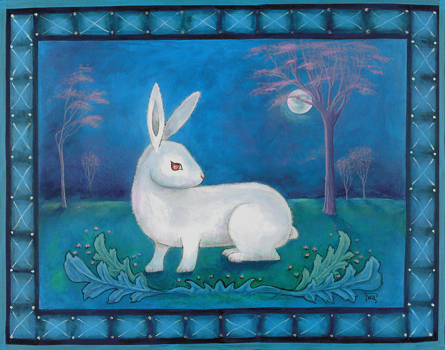 Animal Painting - Rabbit Secrets by Terry Webb Harshman