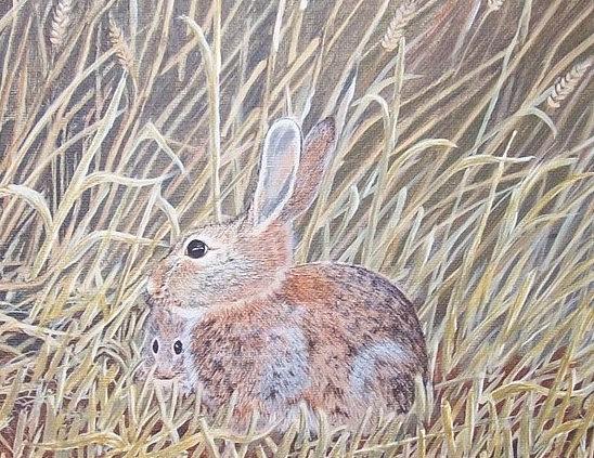 Rabbits Painting by James Moore | Fine Art America