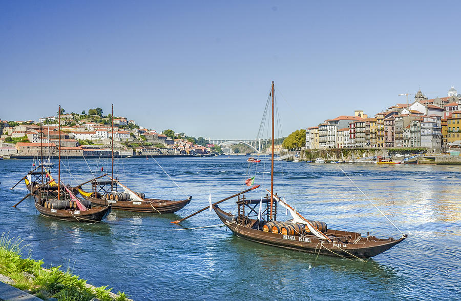 Boat Photograph - Rabelos on The Douro by Brian Tarr