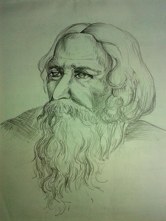 Blue Rabindranath Pencil Sketch at Rs 500/piece in Kolkata | ID: 23301325873