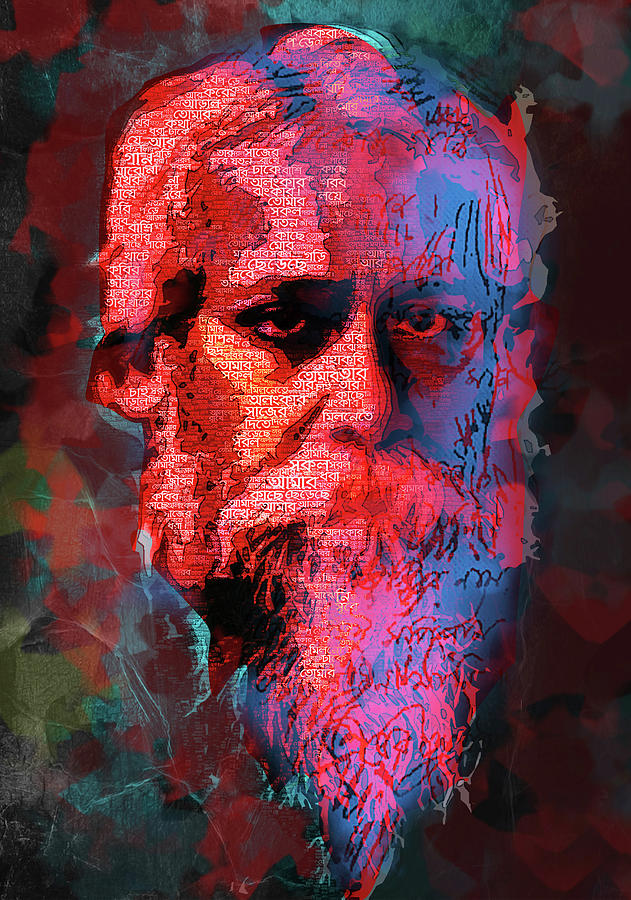 Rabindranath Digital Art - Rabindranath Tagore by Debraj Jana