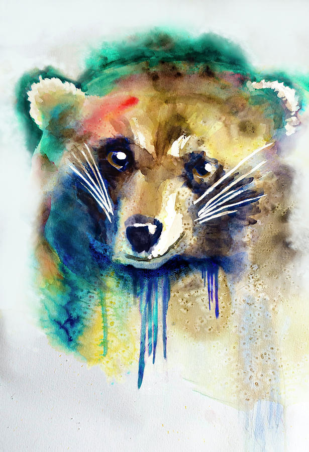 Raccoon Painting by Rick Mosher