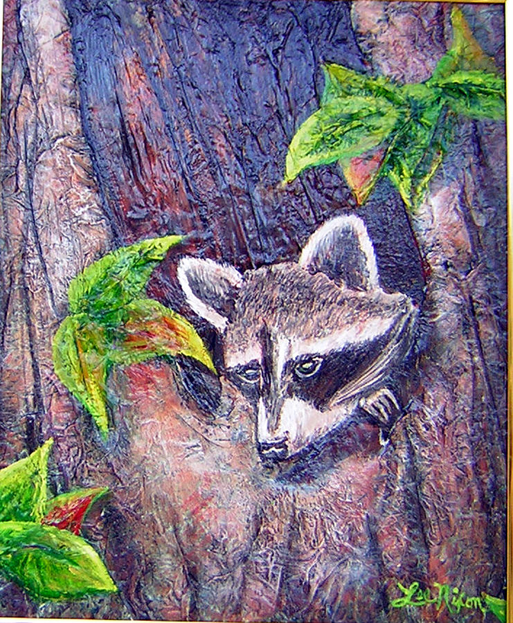 Raccoons Sleepy Hollow Painting by Lee Nixon