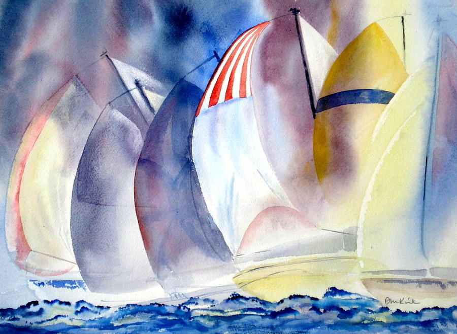 Race for the Mark Painting by Diane Kirk Race for the Mark Painting by Diane Kirk