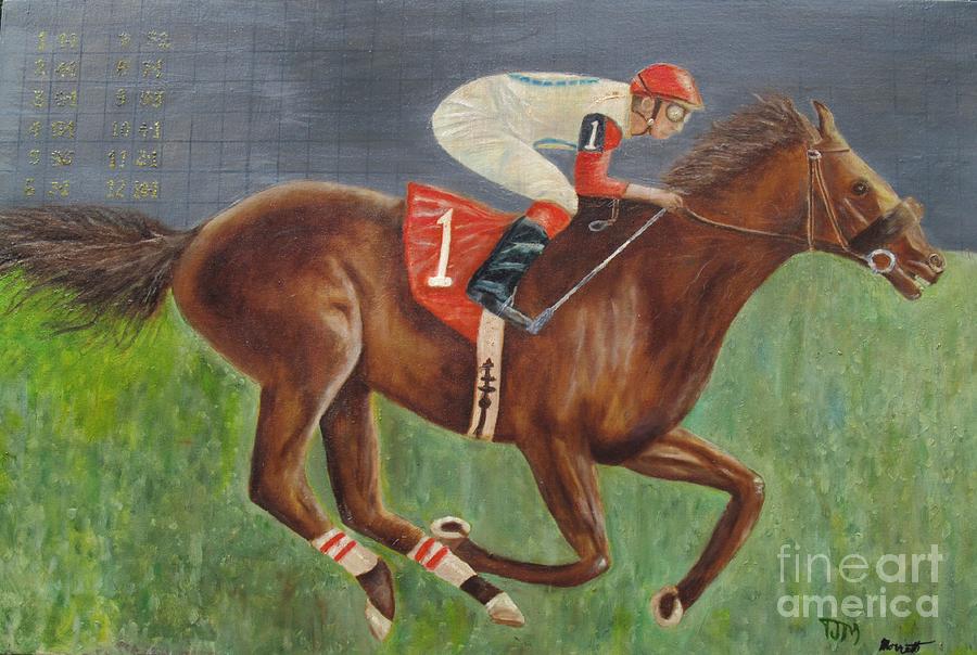 Race Horse Big Brown Painting by Anthony Morretta
