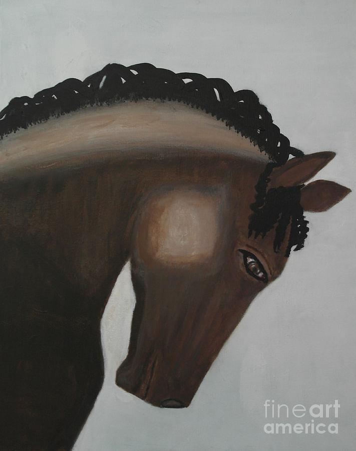 Race Horse Jane Magnum Painting by Catalina Walker