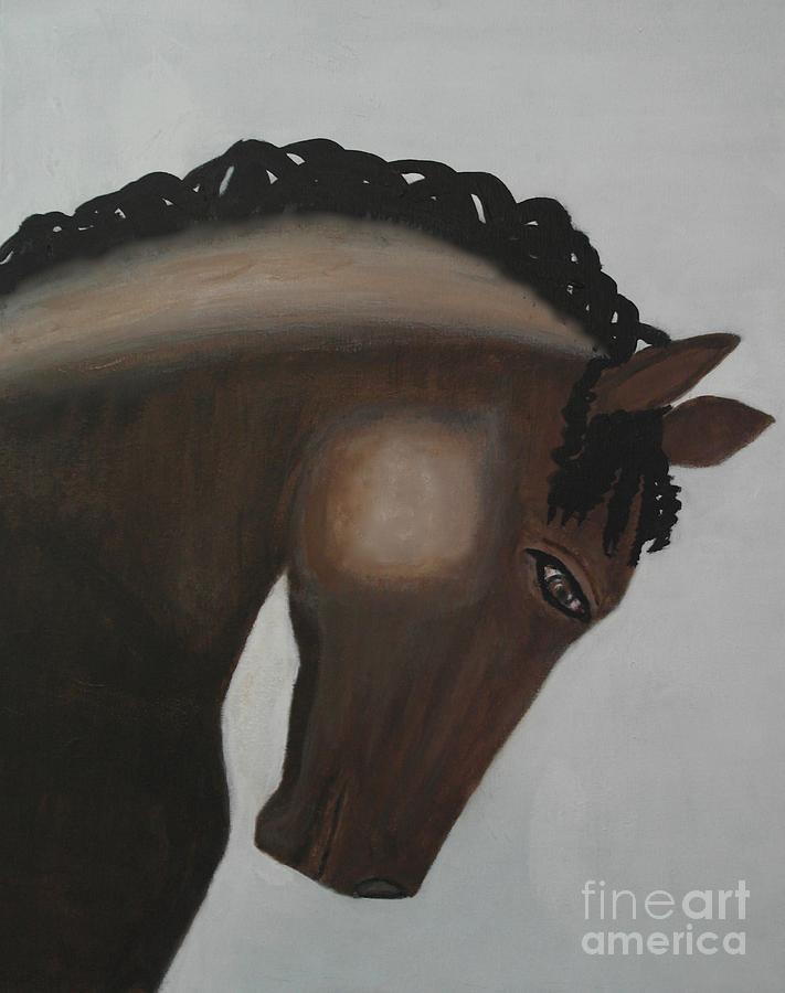 Race Horse Jasmin Magnum 357 Painting by Catalina Walker