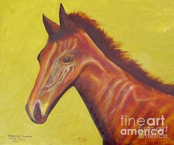 Race Horse Portrait - American Pharoah Painting by Anthony Morretta