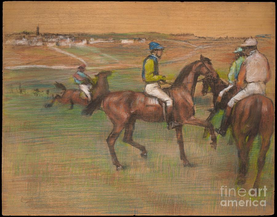 Edgar Degas Painting - Race Horses by Celestial Images