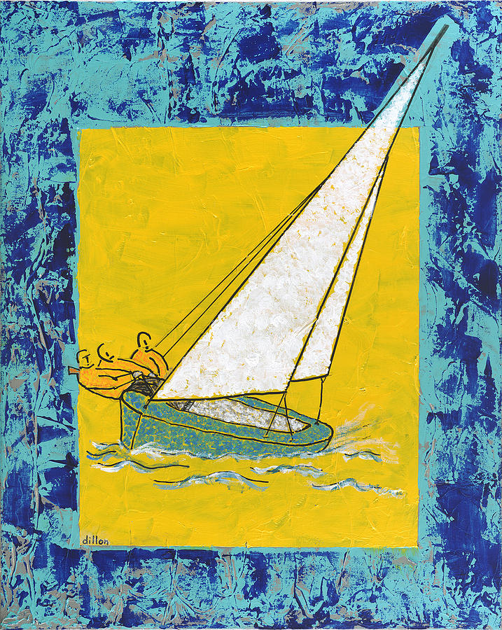 Sail Painting - Race Leaders by Richard W Dillon