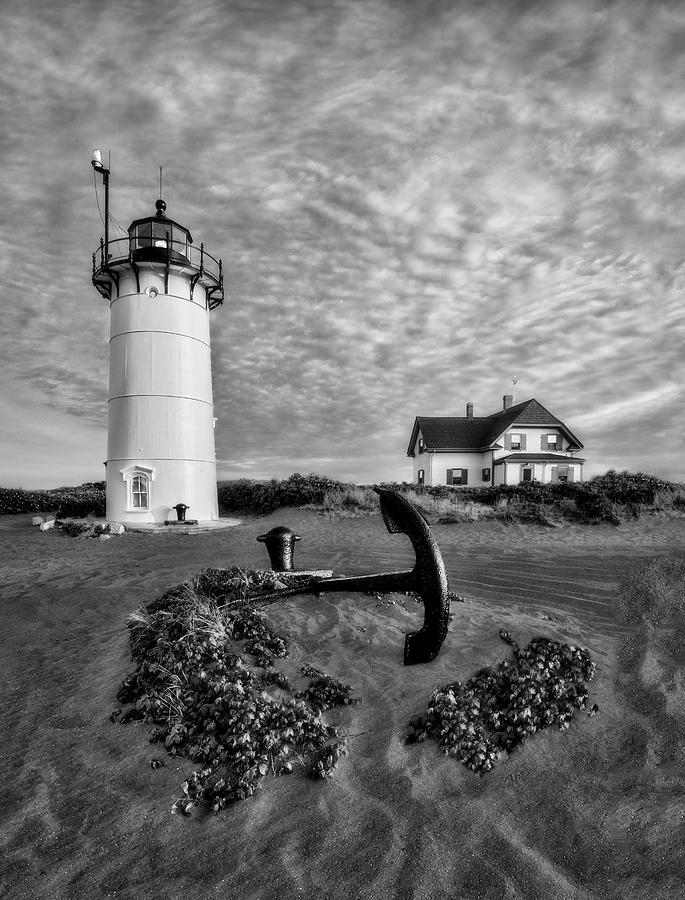 Race Point Lighthouse BW Photograph by Susan Candelario