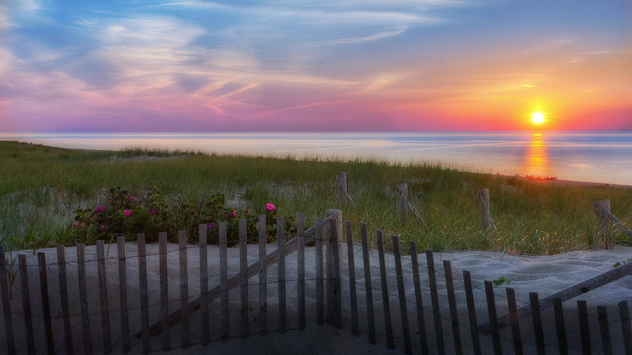 Sunset Photograph - Race Point Sunset Cape Cod 2015 by Bill Wakeley