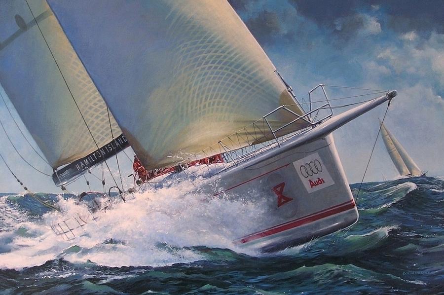 Race to the Finish - Wild Oats X Painting by Colin Parker
