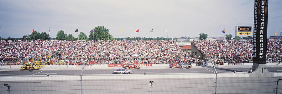 Racecars On A Motor Racing Track Photograph by Panoramic Images - Pixels