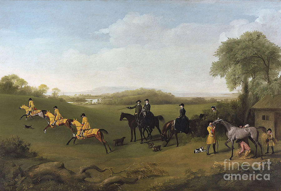 Racehorses Exercising Painting by MotionAge Designs