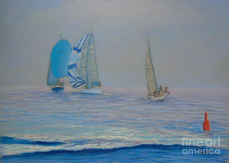 Raceing in the Fog Pastel by Rae  Smith