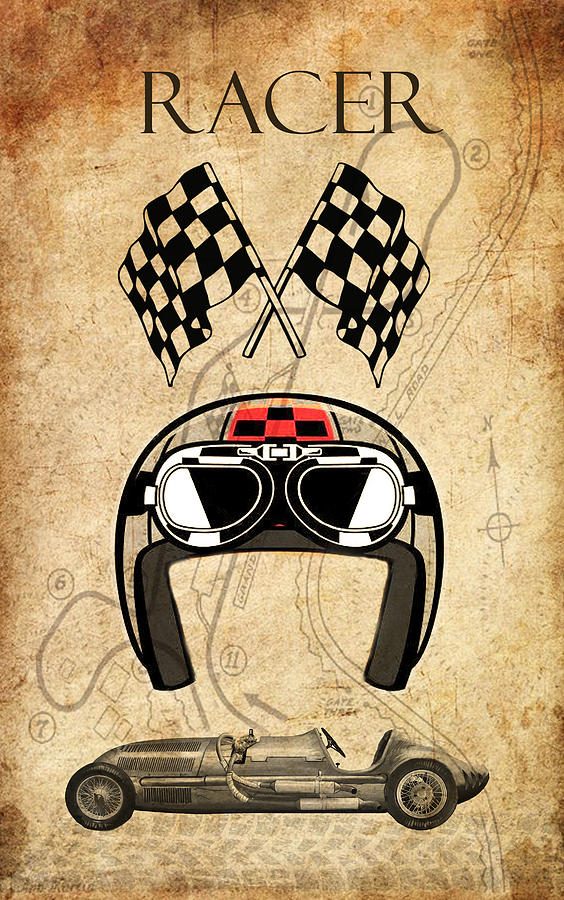 Racer Digital Art by Greg Sharpe