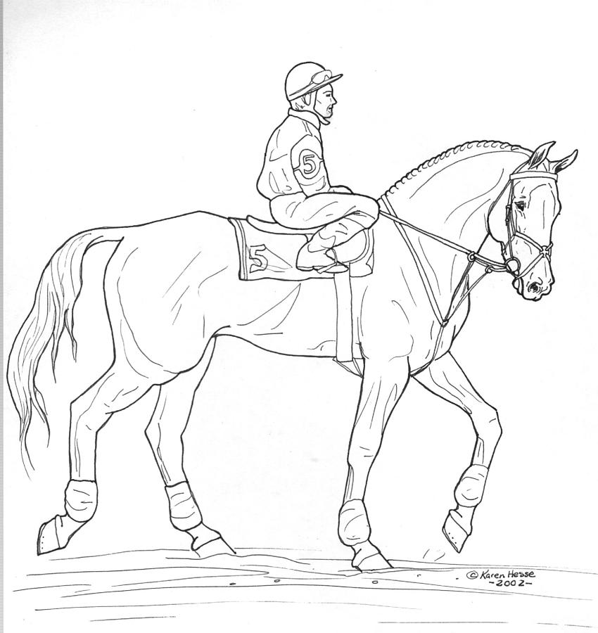 Harness Racing Coloring Pages