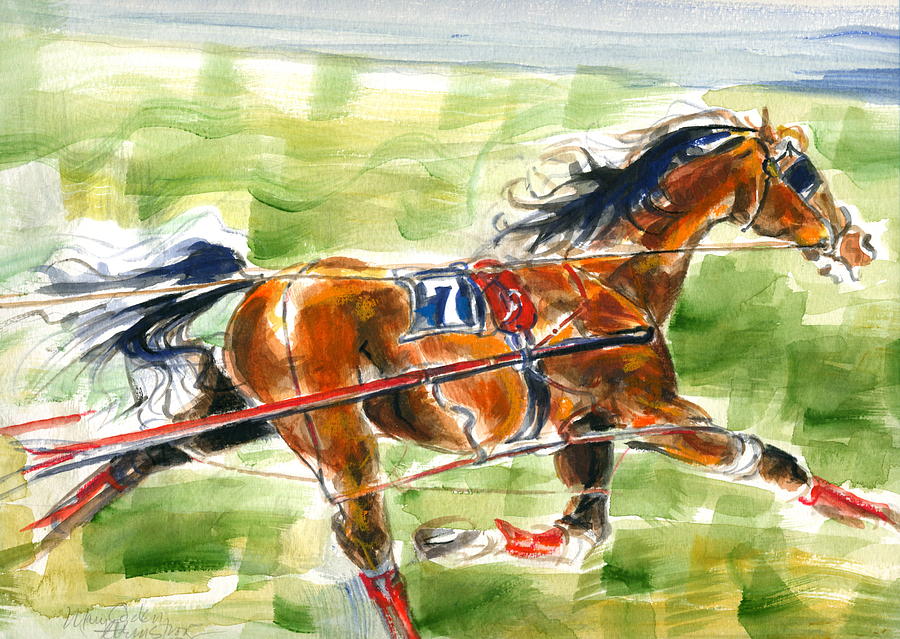 Racer Painting by Mary Armstrong