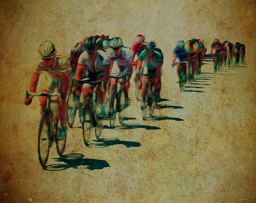 Racing Bicyclists Photograph by Bill Cannon