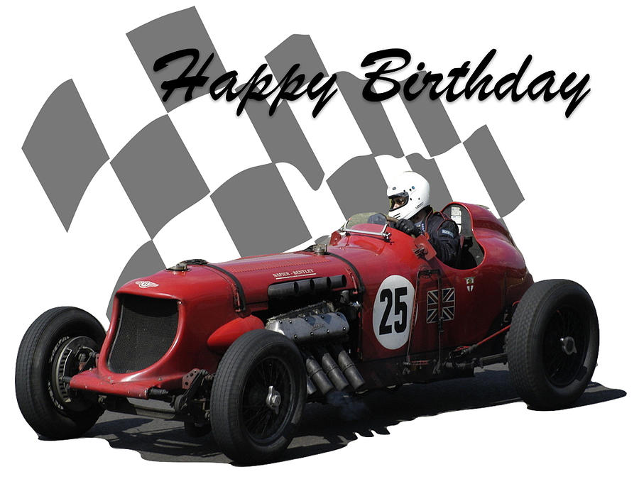Racing Car Birthday Card 3 Photograph by John Colley