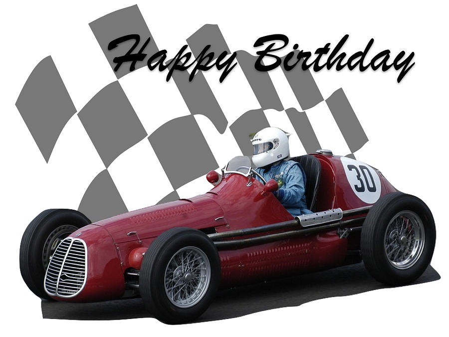 Racing Car Birthday Card 6 Photograph by John Colley