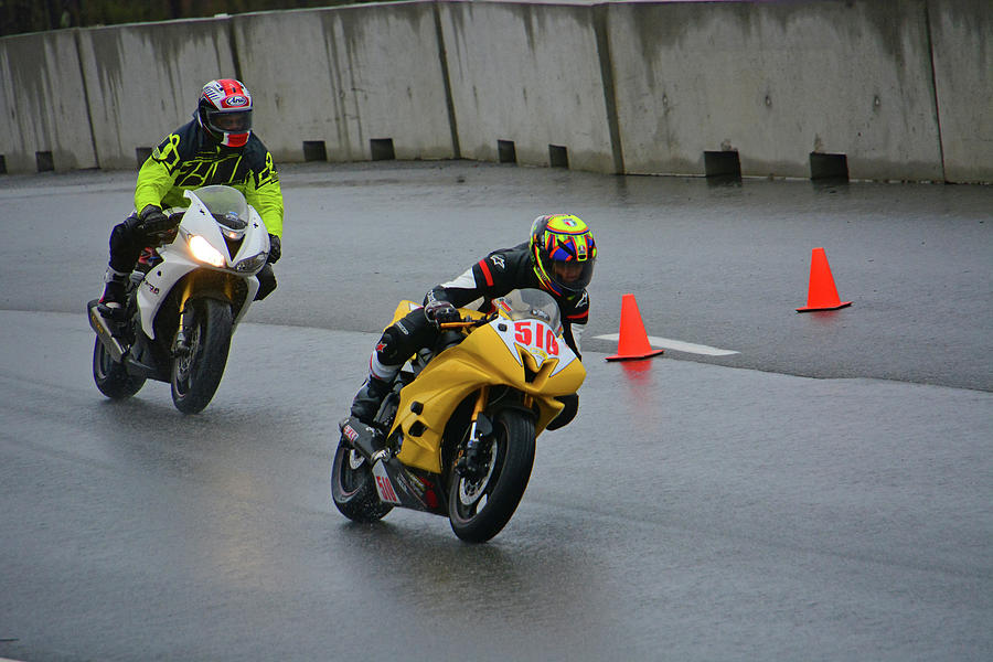 Racing in the Rain Photograph by Mike Martin