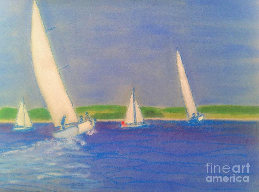 Racing off Chester Pastel by Rae  Smith