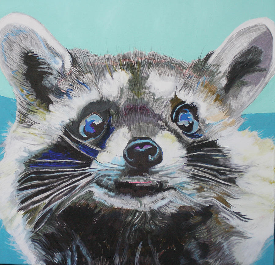Racoon Painting by Jamie Downs