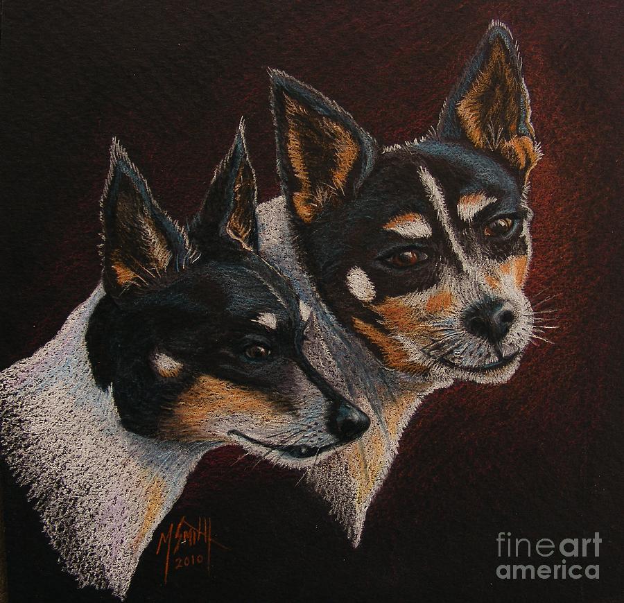 Radar and Ginger Drawing by Marilyn Smith
