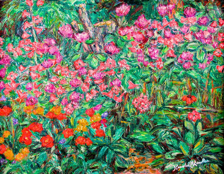 Floral Painting - Radford Flower Garden by Kendall Kessler