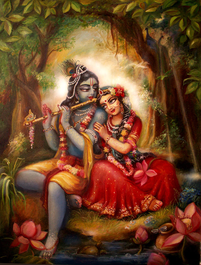 Radha-Krishna Painting by Lila Shravani - Pixels