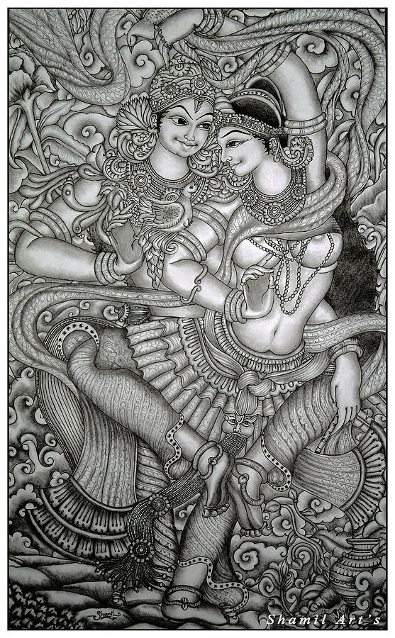 Buy Krishna Pencil Sketch Painting Online  2500 from ShopClues